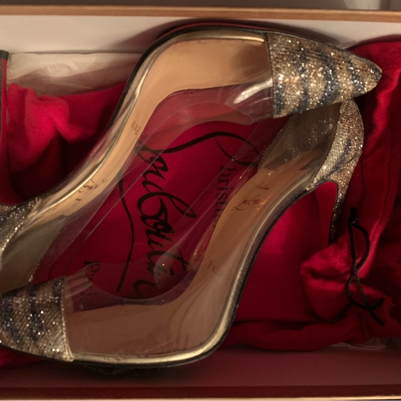 Christian Louboutin Debout 100 Glit/Siren PVC - Picture 2 of 4